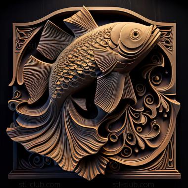 3D model st Bristol shubunkin fish (STL)